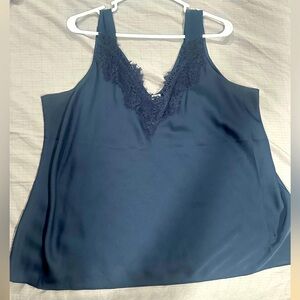 NIC+ZOE Midnight Lace Accent Top Size 1X
